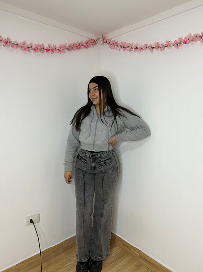 WIDE LEG GRIS | DIRTY 🩶