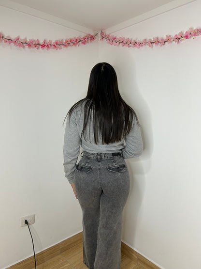 WIDE LEG GRIS | DIRTY 🩶